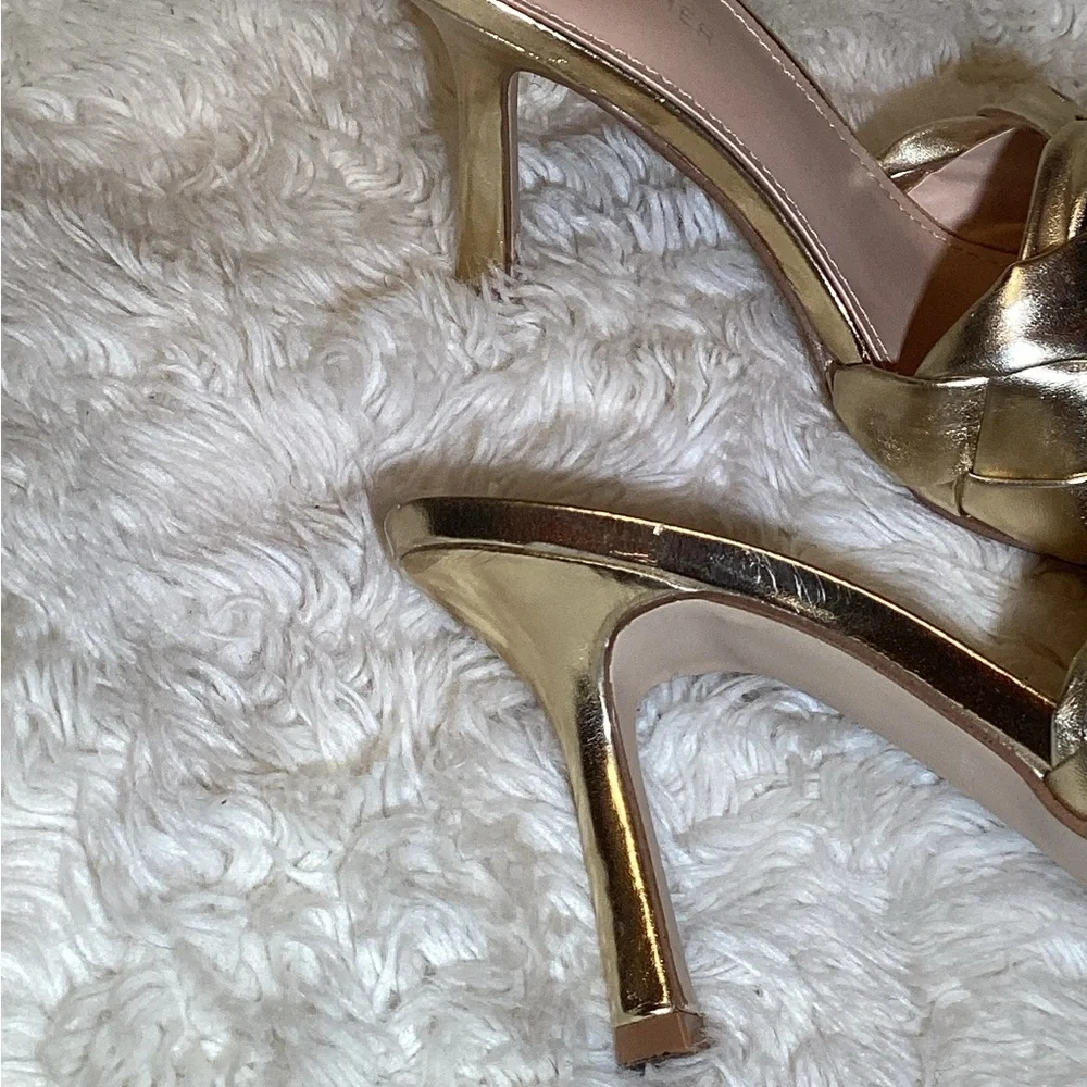 Marc Fisher Gold women’s braided strap sandal size 7